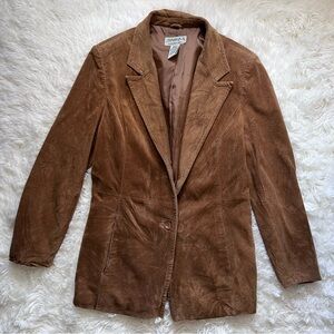 St. John’s Bay Brown Suede Blazer Jacket